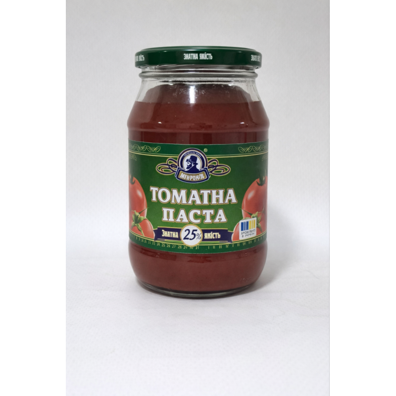 Томатна паста 25% ТМ "Жирнов" скляна банка 0,480г 