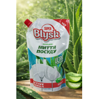 Засіб для миття посуду з Алоє Вера Super Blysk 0,5мл (дой-пак)