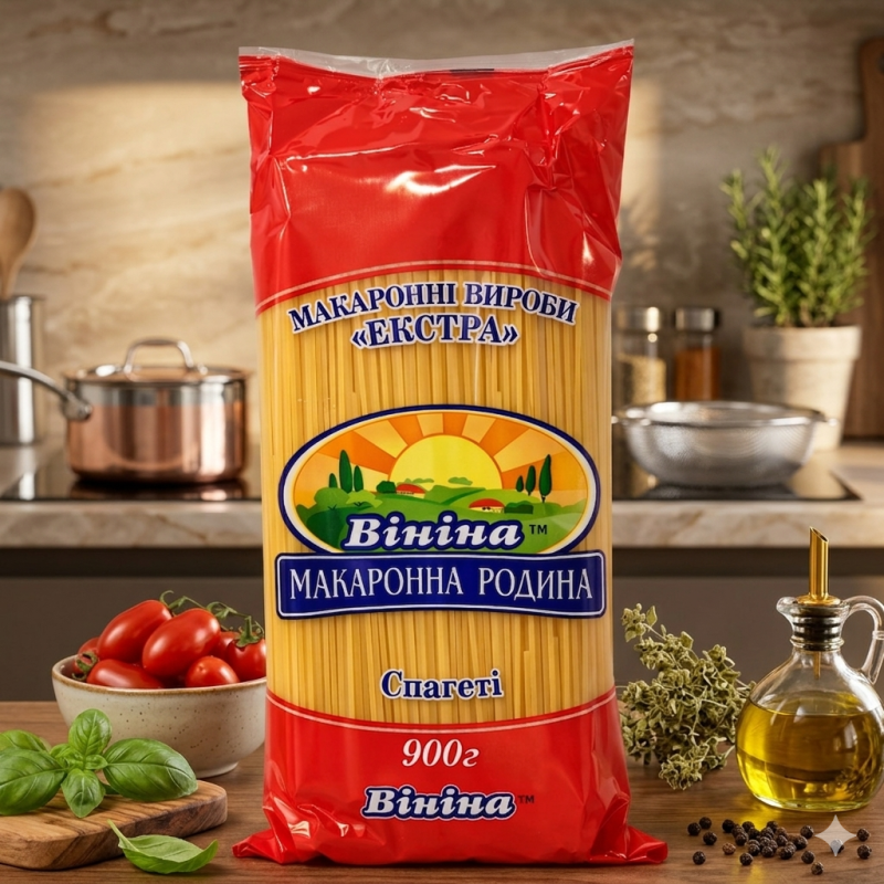 Макарони Вініна "Спагетті" 0,900 кг Макарони Вініна "Спагетті" 0,900 кг