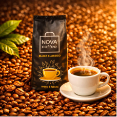 NOVA COFFEE Black Classico — кава в зернах 250 г, класична обсмажка 