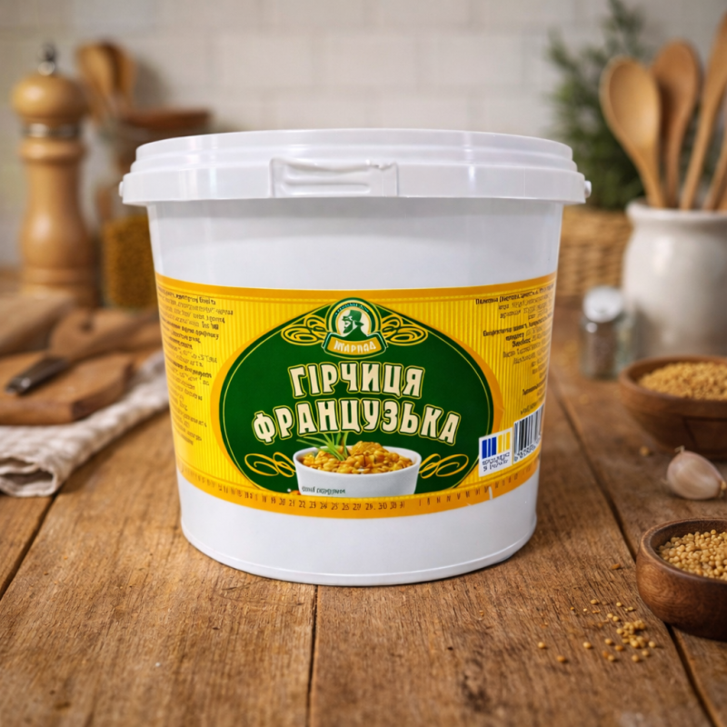 Гірчиця "Французька" ТМ "Жирнов" 1 кг (відро)