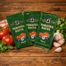 Томатна паста 25% ТМ "Жирнов" сашетка 0,70 гр  