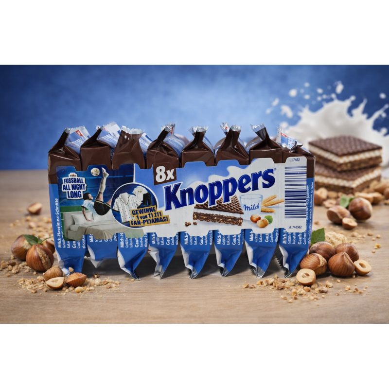 Вафлі Knoppers Black&White (8*25) 200гр