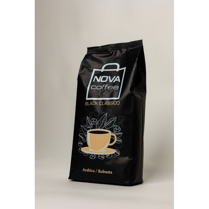   Кава 1кг "NOVA coffee" BLACK  CLASSIKO зерно"10%арабіка90%робуста