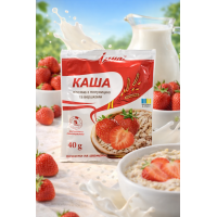 Каша вівсяна з полуницею та вершками  "Ілна" 40г