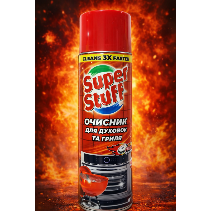 Очисник для духовок та гриля Super Stuff 500мл Очисник для духовок та гриля Super Stuff 500мл