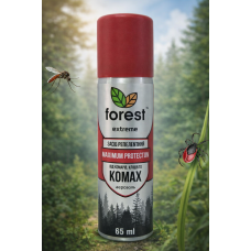 Спрей аерозоль захист від комах, кліщів для шкіри та одягу Forest Extreme 65мл
